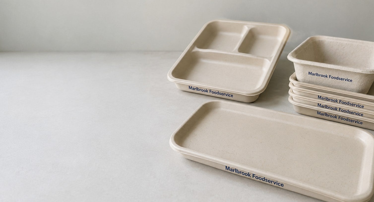 Custom printed food trays with logo