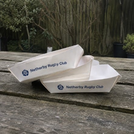 Food trays with logo printing